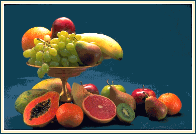 Fruit bowl, papayas